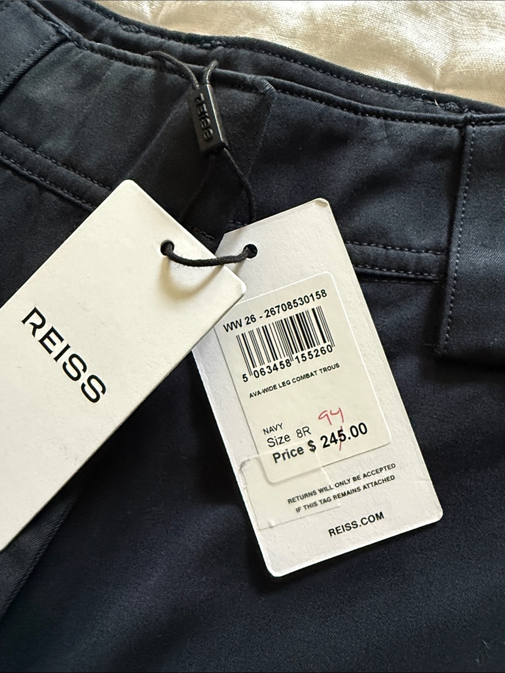 Reiss Ava combat pants - navy blue - Picture 6 of 9